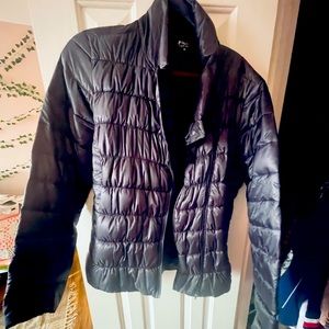 Fila black cinched waist puffer.